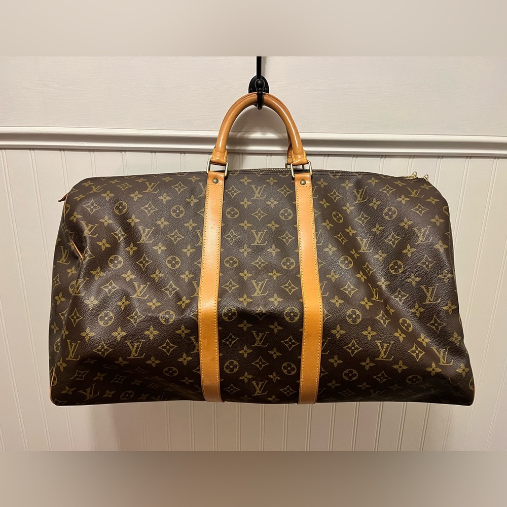 Vintage 1994 Louis Vuitton Monogram Brown Duffel Bag. Keepall 55. Excellent cond